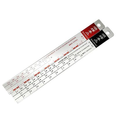 Bothyi Car Paint Measuring Scale Mixing Ruler 2:1 & 4:1 Easy Mixing Aluminium Alloy Car Coating Color for Vehicle Painting, Small