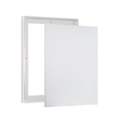 Combo Pack: Floater Frame + 11x14 inch Stretched Canvas for Painting, 1-3/8" Thick Frame + 3/4" Deep Blank Canvas with 12oz Primed 100% Cotton Canvas Fabric (Chrome, 11 x 14 inch)