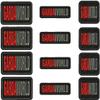 GARDAWORLD Embroidery Patch 2x3 2x2 and 1x3 Hook ON Back BLK/RED/Gray - Embroidery Patch for Jacket Hat Backpack view 1
