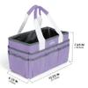JJRING Craft Organizer Tote Bag, Art Storage Caddy with Multiple Pockets, Lilac Sewing Bag for Art, Craft, Scrapbooking, Medical, and Office Supplies Storage view 2