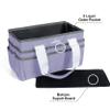 JJRING Craft Organizer Tote Bag, Art Storage Caddy with Multiple Pockets, Lilac Sewing Bag for Art, Craft, Scrapbooking, Medical, and Office Supplies Storage view 3