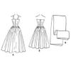 1950s Pattern, Evening Dress, Bridal, Ball Gown & Stole view 3