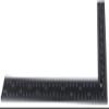 Heyiarbeit Leather Craft Black Small Tempered Stainless Steel Measuring Square Ruler for DIY Leather Handmade Sewing Tools 0-300mm 0-12inch Scale 1pcs view 1