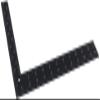 Heyiarbeit Leather Craft Black Small Tempered Stainless Steel Measuring Square Ruler for DIY Leather Handmade Sewing Tools 0-300mm 0-12inch Scale 1pcs view 2