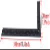 Heyiarbeit Leather Craft Black Small Tempered Stainless Steel Measuring Square Ruler for DIY Leather Handmade Sewing Tools 0-300mm 0-12inch Scale 1pcs view 4