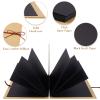 Jutieuo Scrapbook Album 6x8 Inch Small Photo Album with DIY Accessories Set, Stretchable Folding Kraft Paper Memory Book for Wedding Anniversary (Black) view 3