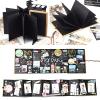 Jutieuo Scrapbook Album 6x8 Inch Small Photo Album with DIY Accessories Set, Stretchable Folding Kraft Paper Memory Book for Wedding Anniversary (Black) view 4