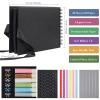 60 Pages Small Scrapbook Album with 6 Metallic Markers, 8.5 x 5.9 Inches Black Paper Photo Album for Wedding Anniversary, Family DIY Scrapbook Accessories view 2
