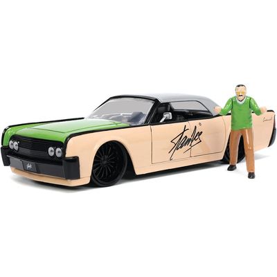 Jada Toys Stan Lee 1:24 1963 Lincoln Continental Die-cast Car & Figure, Toys for Kids and Adults