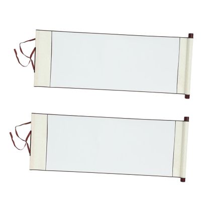 2pcs Chinese Calligraphy Blank Scroll Paper Rice Paper Art Painting Wall Scroll for Beginners and Compact for Easy Storage for Calligraphy Practice and Decoration