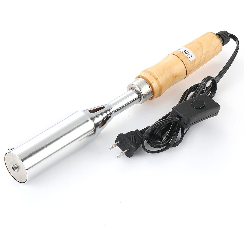 Electric Branding Iron for wood Custom Cake Logo BBQ Heat Stamp with Brass Head and Wood Handle for Woodworking and Handcrafted Design (Electric Ron Only)