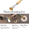 Electric Branding Iron for wood Custom Cake Logo BBQ Heat Stamp with Brass Head and Wood Handle for Woodworking and Handcrafted Design (Electric Ron Only) view 2