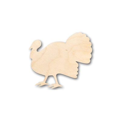 Unfinished Wood Turkey Shape Thanksgiving Bird Animal Craft up to 46" DIY 12" / 1/8"