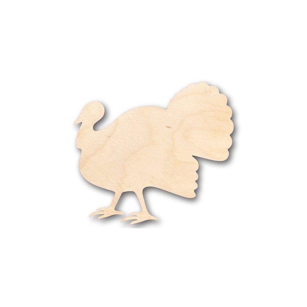 Unfinished Wood Turkey Shape Thanksgiving Bird Animal Craft up to 46" DIY 12" / 1/8"