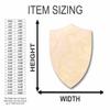 Bigger Better | Unfinished Wood Shield Shape | DIY Craft Cutout 24" / 1/4" view 2