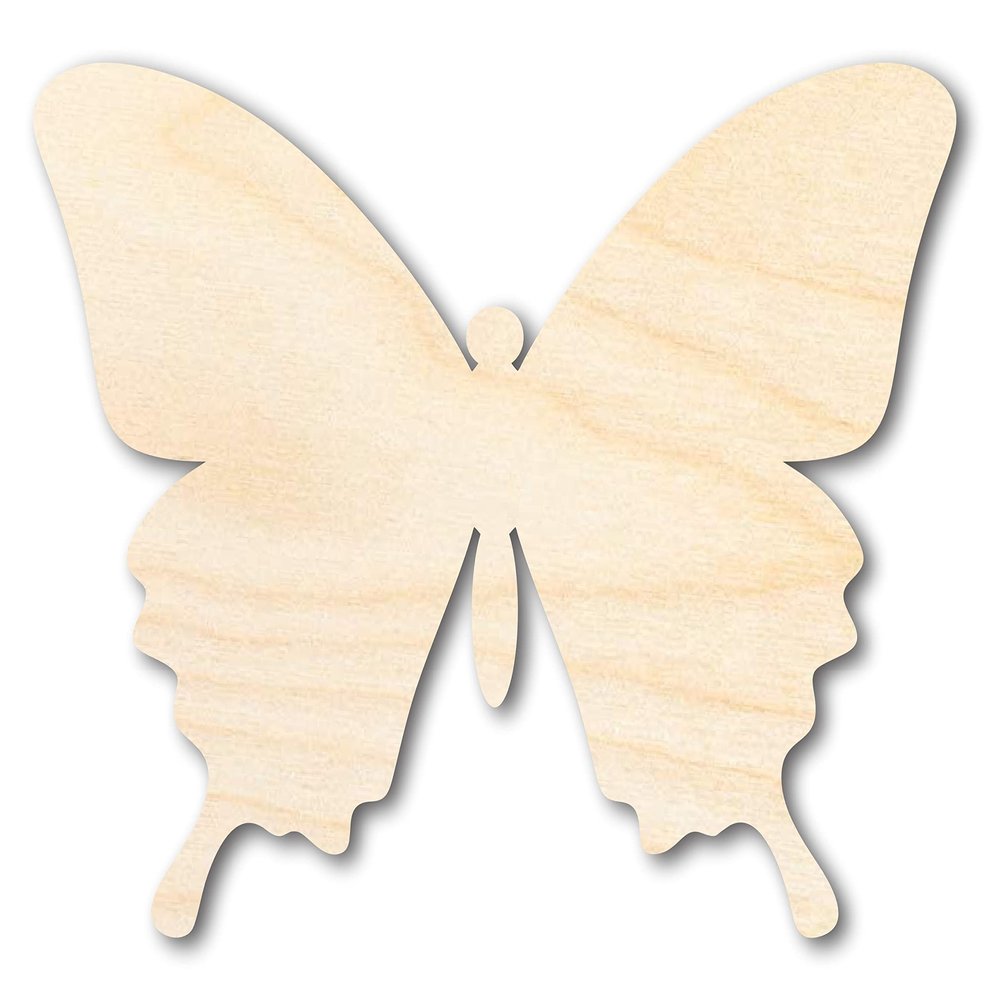 Unfinished Wood Butterfly | Insect | Animal | Wildlife | Craft Cutout | up to 46" DIY 12" / 1/8"