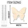 Unfinished Wood Butterfly | Insect | Animal | Wildlife | Craft Cutout | up to 46" DIY 12" / 1/8" view 3