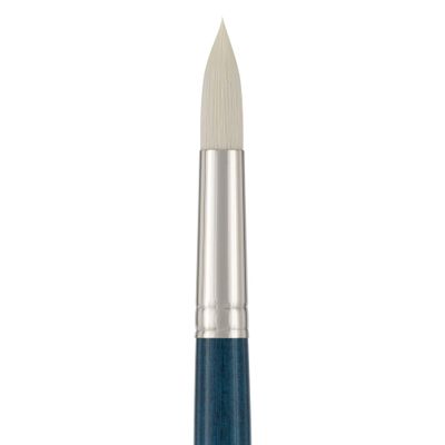 Creative Mark Berlin Synthetic Long Handle Artist Brush - Round # 24 - Handmade in Germany Art Paint Brush w/Synthetic Filament for Acrylics, Oils, Alkyds - Art Brush w/Sustainable Wood Handle