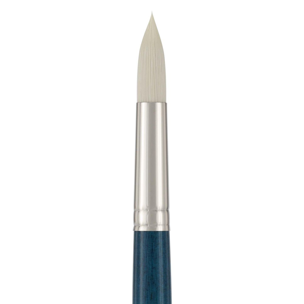 Creative Mark Berlin Synthetic Long Handle Artist Brush - Round # 24 - Handmade in Germany Art Paint Brush w/Synthetic Filament for Acrylics, Oils, Alkyds - Art Brush w/Sustainable Wood Handle