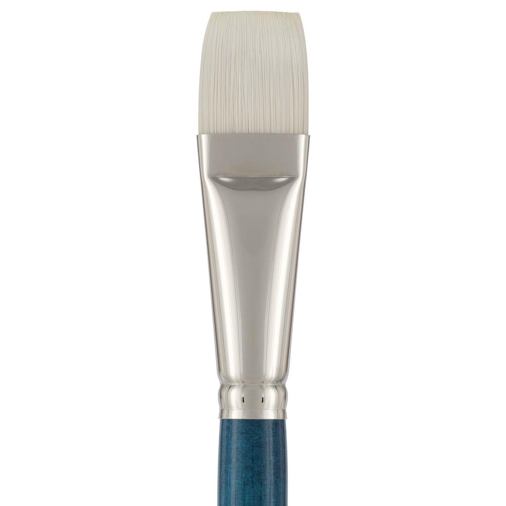 Creative Mark Berlin Synthetic Long Handle Artist Brush - Bright # 28 - Handmade in Germany Art Paint Brush w/Synthetic Filament for Acrylics, Oils, Alkyds - Art Brush w/Sustainable Wood Handle