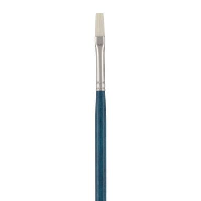 Creative Mark Berlin Synthetic Long Handle Artist Brush - Flat # 4 - Handmade in Germany Art Paint Brush w/Synthetic Filament for Acrylics, Oils, Alkyds - Art Brush w/Sustainable Wood Handle