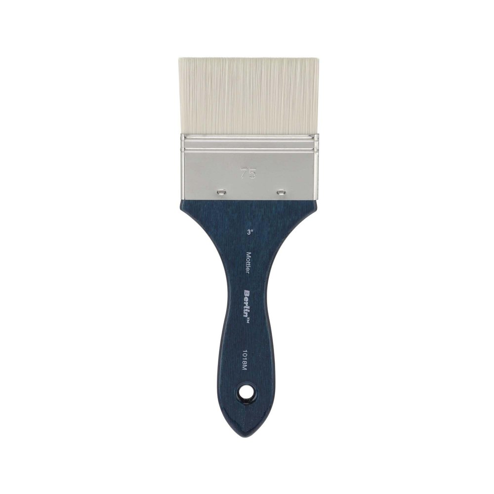 Creative Mark Berlin Synthetic Long Handle Artist Brush - Mottler 3 in - Handmade in Germany Art Paint Brush w/Synthetic Filament for Acrylics, Oils, Alkyds - Art Brush w/Sustainable Wood Handle