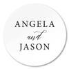 Personalized Wedding Favor Stickers, Custom Name Stickers, Modern Theme, Baby Shower Favor Stickers view 1