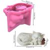 Cute Cat Concrete Flower Pot Molds Succulent Planter Vase Cactus Silicone Molds Candle Pen Holder Mold Epoxy Resin Cement Clay Mould view 2