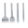 Heyiarbeit Leather Stitching Punch White Steel,Prong Pitch 6mm,1/2/4/6 Prong DIY Craft Handwork Tools, Hole Chisel,Graving Stitch Punch Craft Kits 1 Pcs view 2