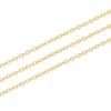 Adabele 33 Feet Tarnish Resistant 18K Yellow Gold Plated Diamond Cut Flat Cable Chain Link 1.5mm Small Thin Bulk Unfinished for DIY Craft Jewelry Making BK10-F2 view 1