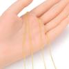 Adabele 33 Feet Tarnish Resistant 18K Yellow Gold Plated Diamond Cut Flat Cable Chain Link 1.5mm Small Thin Bulk Unfinished for DIY Craft Jewelry Making BK10-F2 view 2