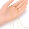 Adabele 33 Feet Tarnish Resistant 18K Yellow Gold Plated Diamond Cut Flat Cable Chain Link 1.5mm Small Thin Bulk Unfinished for DIY Craft Jewelry Making BK10-F2 view 3