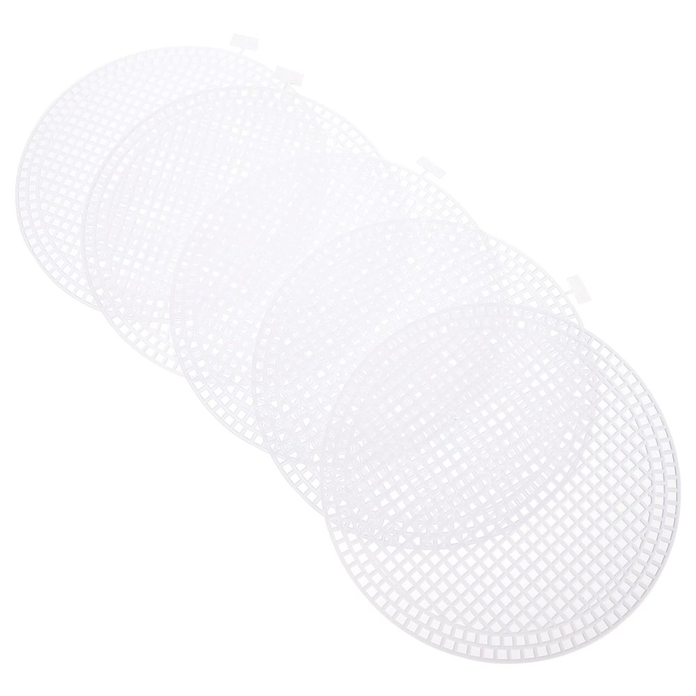 ULTNICE 10pcs Sheets Circular Mesh DIY Cross Stitch Mesh Sheets Plastic Clear Plastic Purse Canvas Framing Kit Canvas Round Needlepoint DIY Bag Accessories