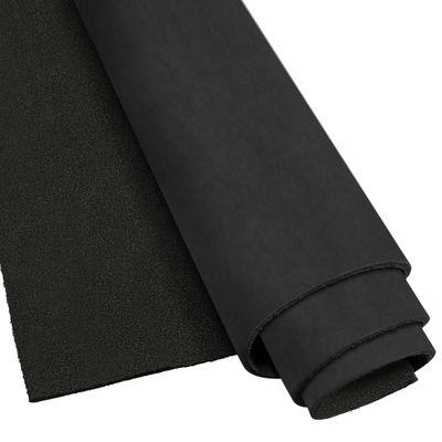ELW Crazy Horse Leather 5-6 OZ (2-2.4mm) | Black | Pre-Cut 8"x24" 2PCS | Full Grain Cowhide Handmade Leather for DIY, Crafts, Sheaths, Sewing, Workshop