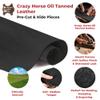 ELW Crazy Horse Leather 5-6 OZ (2-2.4mm) | Black | Pre-Cut 8"x24" 2PCS | Full Grain Cowhide Handmade Leather for DIY, Crafts, Sheaths, Sewing, Workshop view 4
