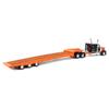 Die Cast Promotions (DCP) 1/64 Black & Orange Peterbilt 389 63" Sleeper w/ Talbert 5553TA Traveling-Axle Trailer 60-1228 view 3