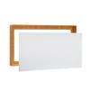 Combo Pack: Floater Frame + 12x36 inch Stretched Canvas for Painting, 1-3/8" Frame + 3/4" Blank Canvas 12oz Primed 100% Cotton Canvas Fabric (Scratched Gold & Cream, 12 x 36 inch) view 1
