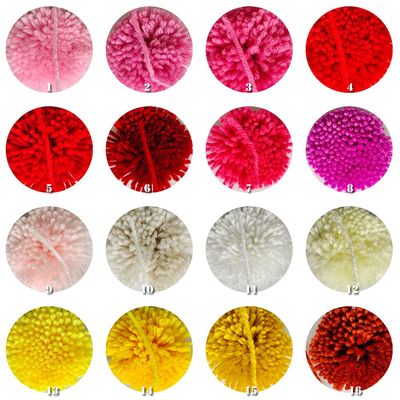 Yglnden 1-16 Colors Latch Hook Kit Colorful Yarn Bundles Cut Rug DIY Latch Hook Yarn for Handmake Craft Sewing Knitting for Adults (16pcs)