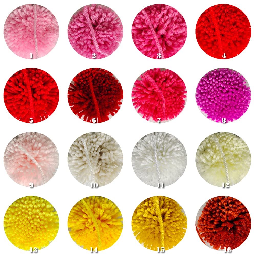 Yglnden 1-16 Colors Latch Hook Kit Colorful Yarn Bundles Cut Rug DIY Latch Hook Yarn for Handmake Craft Sewing Knitting for Adults (16pcs)