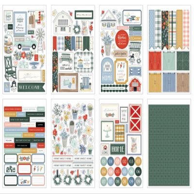 Carta Bella Sticker Book-Farmhouse Summer, White