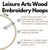 Essentials by Leisure Arts 8 Inch Bamboo Embroidery Hoop with Adjustable Tension Screw, Smooth Lightweight Hoop for Cross Stitch, Needlepoint, Quilting and Sewing view 3
