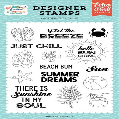 ECHO PARK PAPER COMPANY Echo Park Stamps-Feel The Breeze, Multicolor