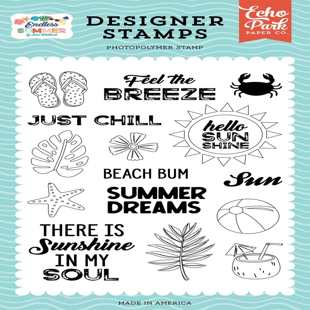 ECHO PARK PAPER COMPANY Echo Park Stamps-Feel The Breeze, Multicolor