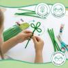 Essentials by Leisure Arts Chenille Stems 12 Inch 6mm Emerald Green 25 Piece, Pipe Cleaners for Crafts, Bendable Wire Stems for Dolls Animals Ornaments and Kids Projects view 3
