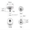 CRAFTMEMORE 10 Pack Snap Fasteners Color Plated Solid Brass Metal Snaps Heavy Duty Press Stud S-Spring Poppers Button VT1#888 (8 mm, Brushed Brass) view 2