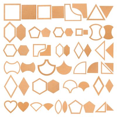 EXCEART 54pcs Acrylic Quilting Templates Set Versatile Sewing Tools for Crafts Sturdy Geometric Patterns for Bags and Purses Design for Easy Use