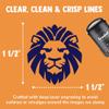 Regal Lion Head Self-Inking Rubber Stamp Ink Stamper for Stamping Crafting Planners - 1-1/2 Inch Large - Red Ink view 2