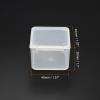 PATIKIL Clear Storage Container with Hinged Lid 40x28mm, 12 Pack Plastic Square Box for Beads Art Craft view 2