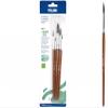 Blister Pack of 5 Round Brushes (Goat Hair and Synthetic) Series 101 No. 0,4, 6, 8 and 12 view 1