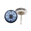 Blue Viking Compass Wolf Vegisir Glass Eyes On Wire Pin Posts for Needle Felting Doll Sculpture Making Supplies and Other Crafting (10mm) view 1